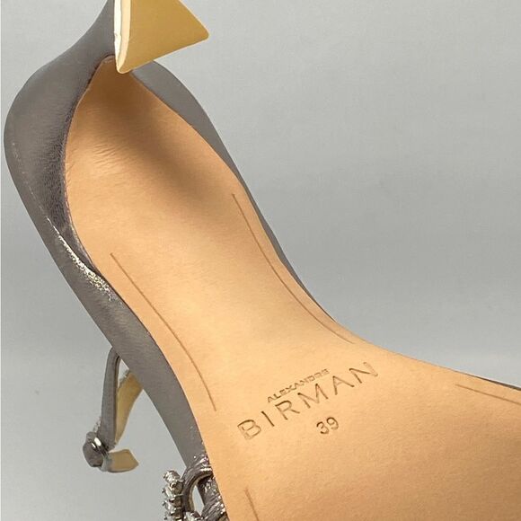 Alexandre Birman Alana 100 Embellished Metallic Leather Sandals size 39 - Picture 13 of 13